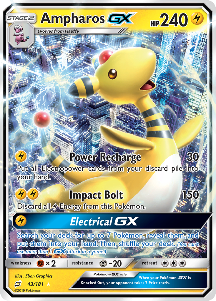 Ampharos GX (43/181) [Sun & Moon: Team Up] | Exor Games Summserside