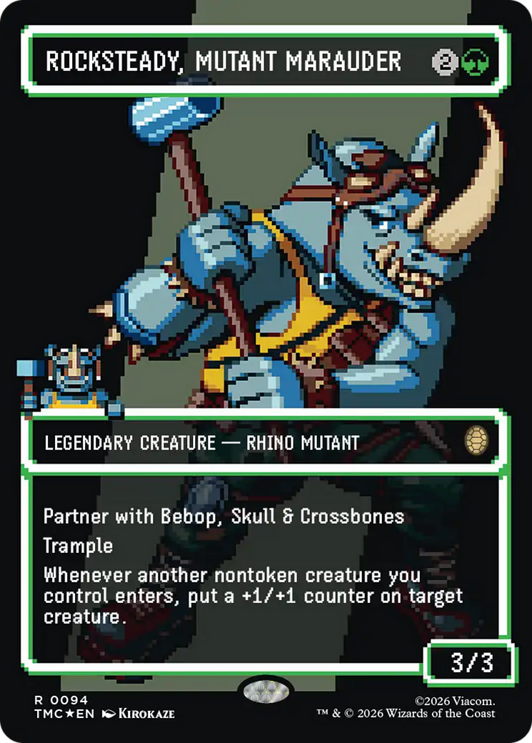 Rocksteady, Mutant Marauder (Borderless) (Surge Foil) [Teenage Mutant Ninja Turtles Commander] | Exor Games Summserside