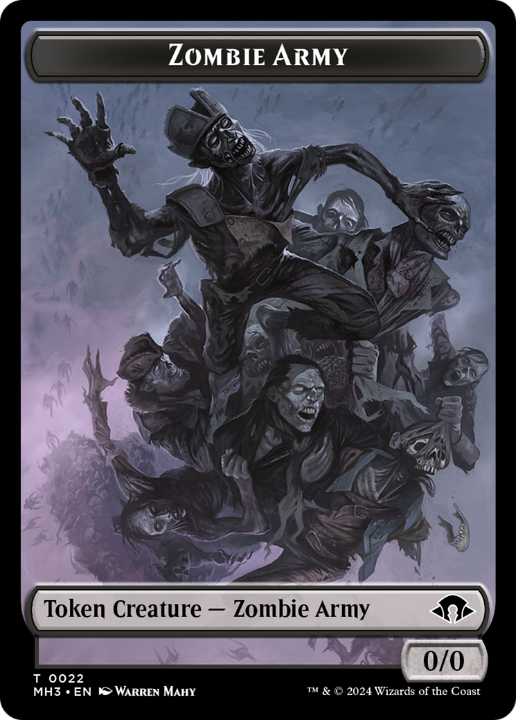 Phyrexian Germ // Zombie Army Double-Sided Token [Modern Horizons 3 Tokens] | Exor Games Summserside