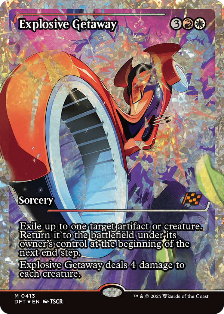 Explosive Getaway (Showcase) (Fracture Foil) [Aetherdrift] | Exor Games Summserside