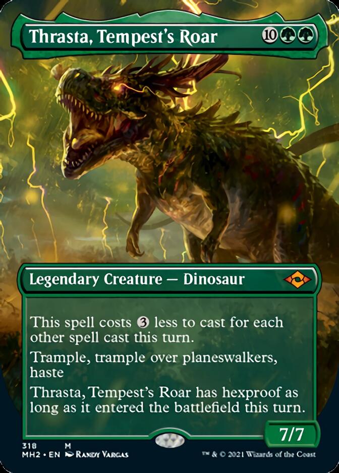 Thrasta, Tempest's Roar (Borderless Alternate Art) [Modern Horizons 2] | Exor Games Summserside