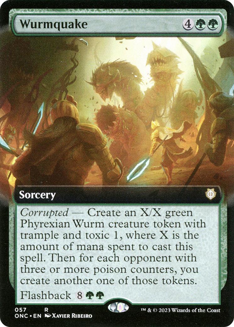 Wurmquake (Extended Art) [Phyrexia: All Will Be One Commander] | Exor Games Summserside