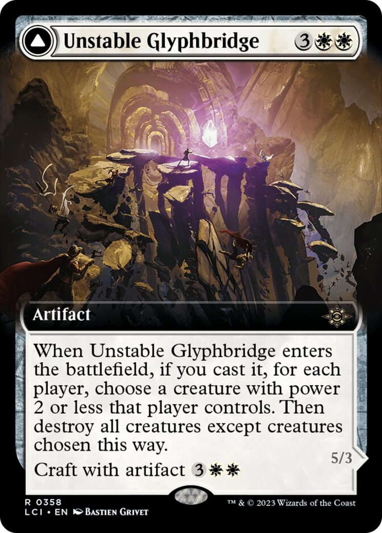 Unstable Glyphbridge // Sandswirl Wanderglyph (Extended Art) [The Lost Caverns of Ixalan] | Exor Games Summserside