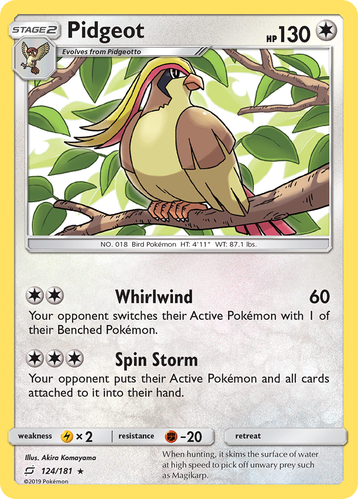 Pidgeot (124/181) [Sun & Moon: Team Up] | Exor Games Summserside