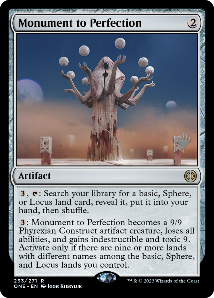 Monument to Perfection (Promo Pack) [Phyrexia: All Will Be One Promos] | Exor Games Summserside
