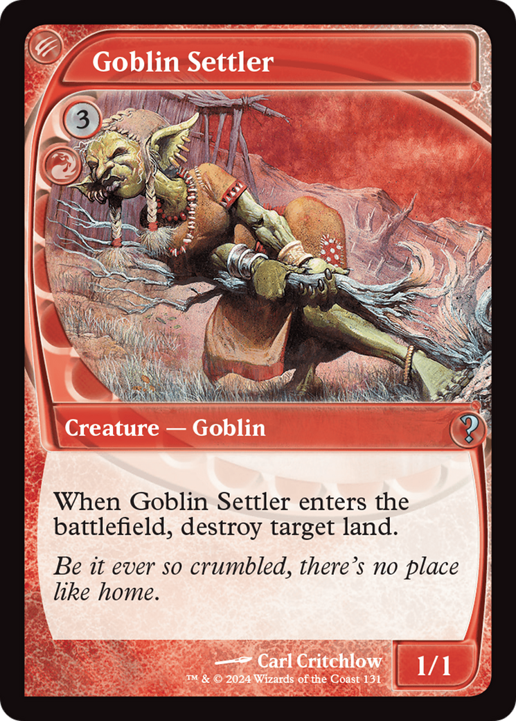 Goblin Settler (Future Sight) [Mystery Booster 2] | Exor Games Summserside