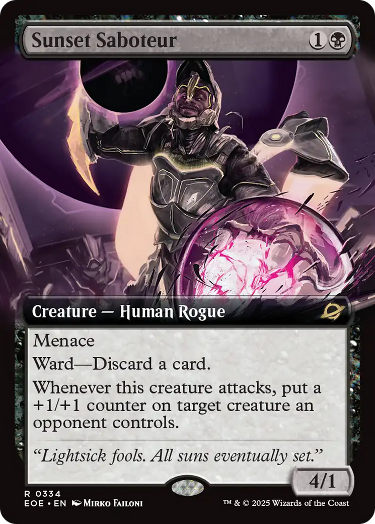 Sunset Saboteur (Extended Art) [Edge of Eternities] | Exor Games Summserside