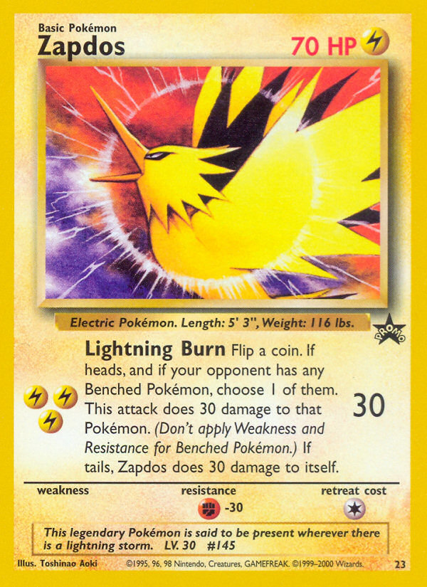 Zapdos (23) [Wizards of the Coast: Black Star Promos] | Exor Games Summserside