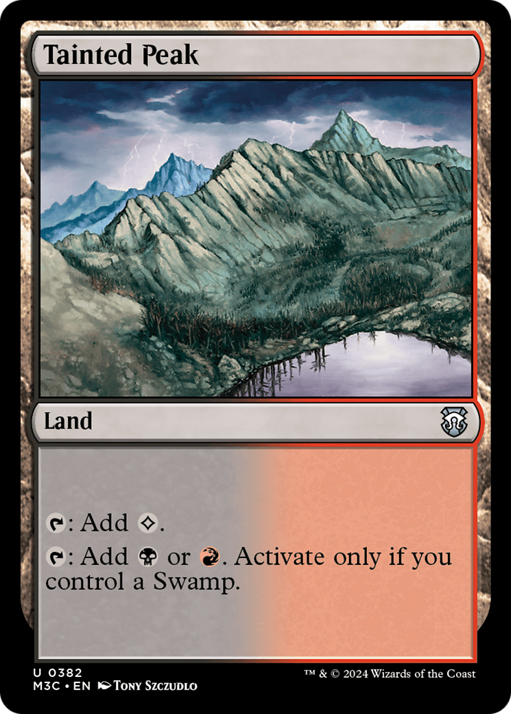 Tainted Peak (Ripple Foil) [Modern Horizons 3 Commander] | Exor Games Summserside