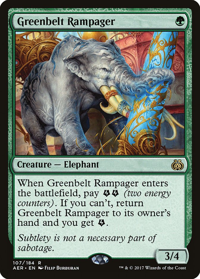 Greenbelt Rampager [Aether Revolt] | Exor Games Summserside