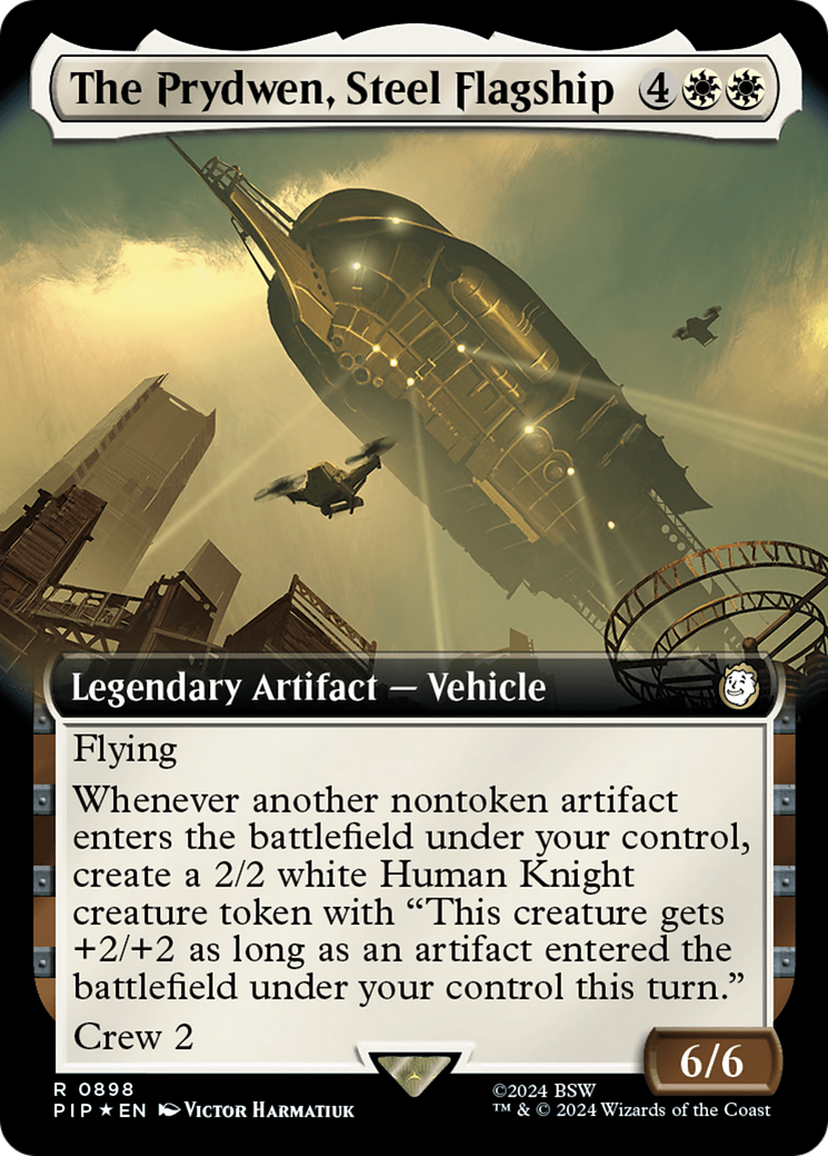 The Prydwen, Steel Flagship (Extended Art) (Surge Foil) [Fallout] | Exor Games Summserside