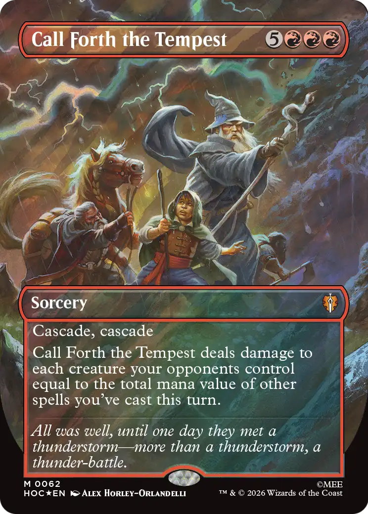 Call Forth the Tempest (Borderless) (Surge Foil) [The Hobbit: Eternal-Legal] | Exor Games Summserside