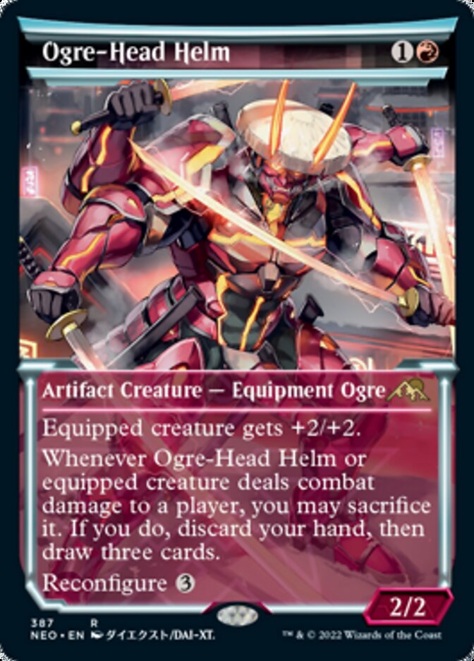 Ogre-Head Helm (Showcase Soft Glow) [Kamigawa: Neon Dynasty] | Exor Games Summserside