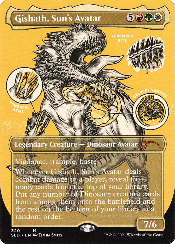 Gishath, Sun's Avatar (Borderless Foil Etched) [Secret Lair Drop Series] | Exor Games Summserside