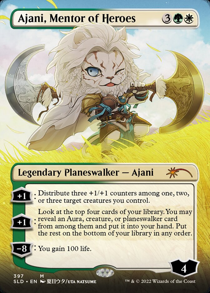 Ajani, Mentor of Heroes (Borderless) [Secret Lair Drop Series] | Exor Games Summserside