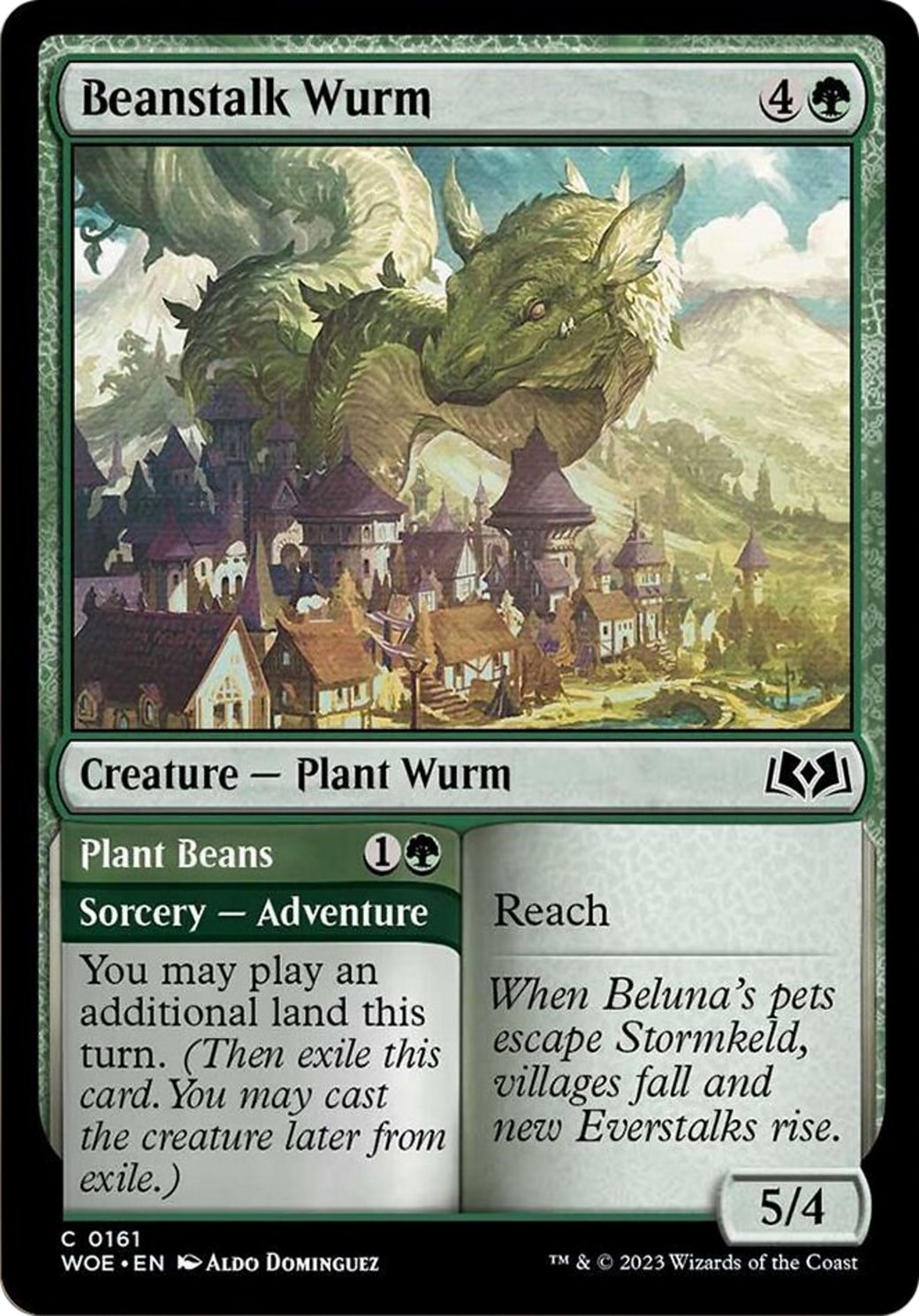 Beanstalk Wurm // Plant Beans [Wilds of Eldraine] | Exor Games Summserside