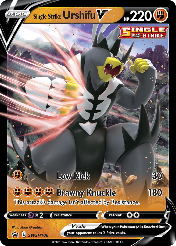 Single Strike Urshifu V (SWSH106) (Jumbo Card) [Sword & Shield: Black Star Promos] | Exor Games Summserside