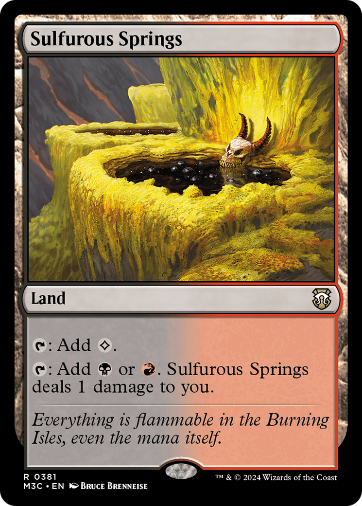 Sulfurous Springs (Ripple Foil) [Modern Horizons 3 Commander] | Exor Games Summserside