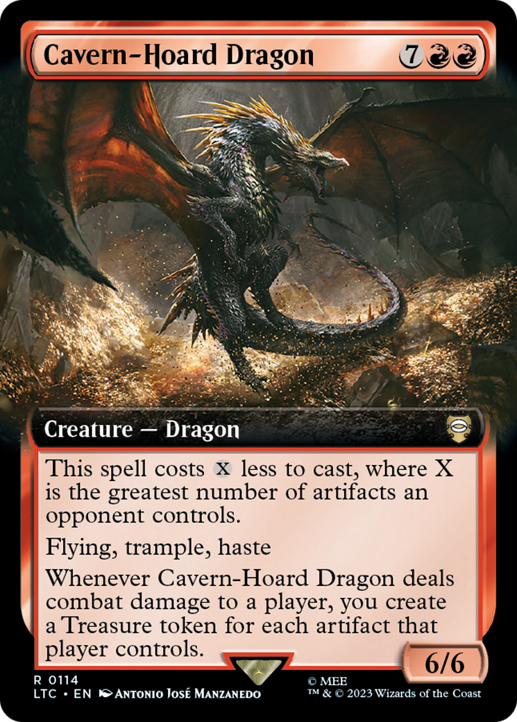 Cavern-Hoard Dragon (Extended Art) [The Lord of the Rings: Tales of Middle-Earth Commander] | Exor Games Summserside