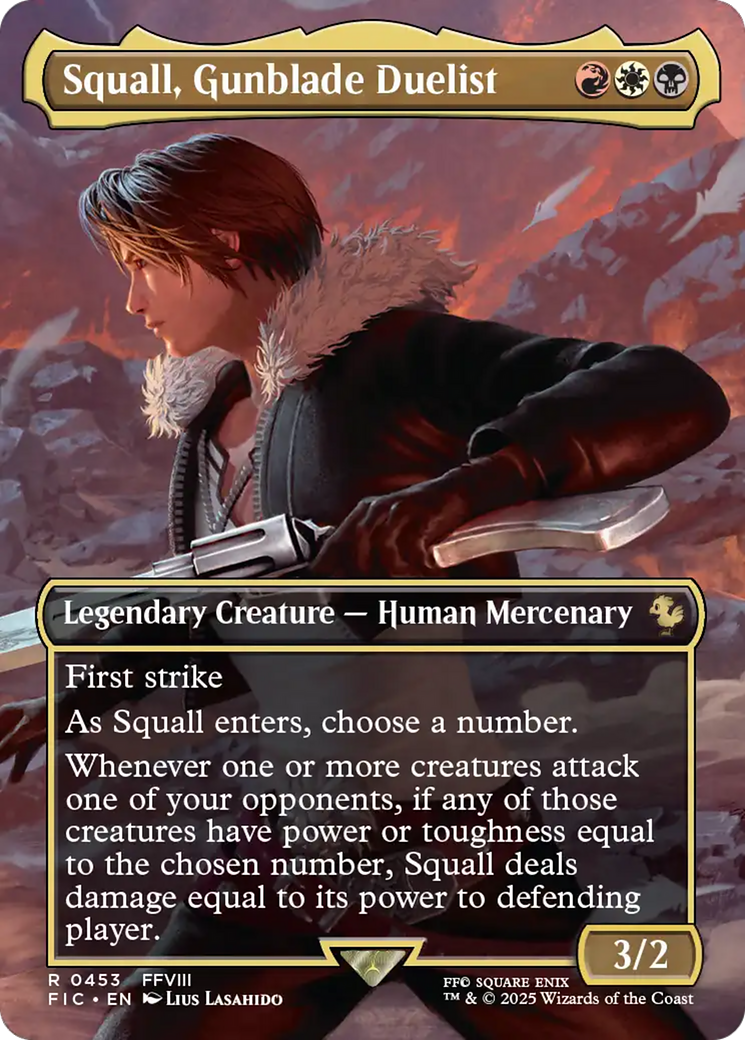 Squall, Gunblade Duelist (Borderless) [FINAL FANTASY Commander] | Exor Games Summserside