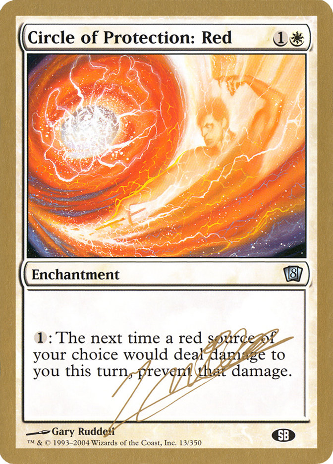 Circle of Protection: Red (Julien Nuijten) (SB) [World Championship Decks 2004] | Exor Games Summserside