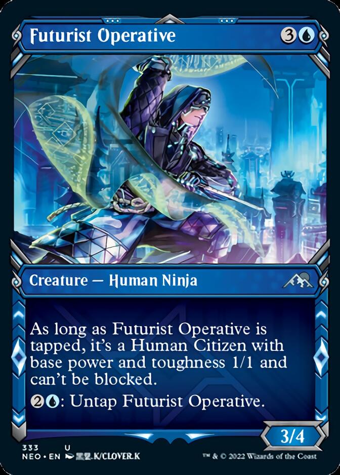 Futurist Operative (Showcase Ninja) [Kamigawa: Neon Dynasty] | Exor Games Summserside