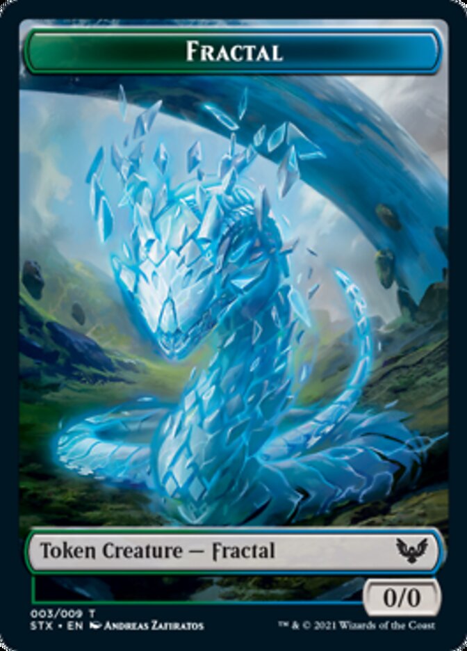 Fractal // Inkling Double-Sided Token [Strixhaven: School of Mages Tokens] | Exor Games Summserside