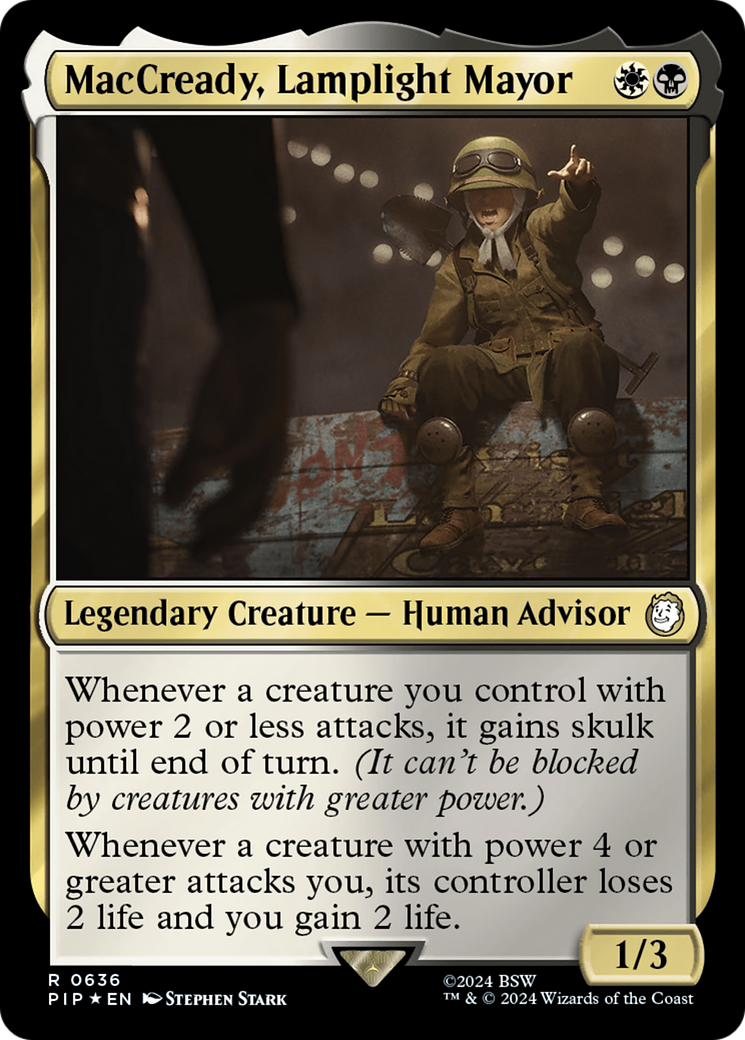 MacCready, Lamplight Mayor (Surge Foil) [Fallout] | Exor Games Summserside