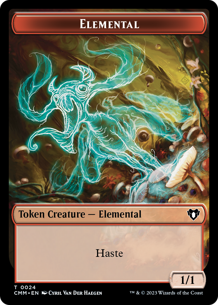 Elemental (0024) // Elf Druid Double-Sided Token [Commander Masters Tokens] | Exor Games Summserside