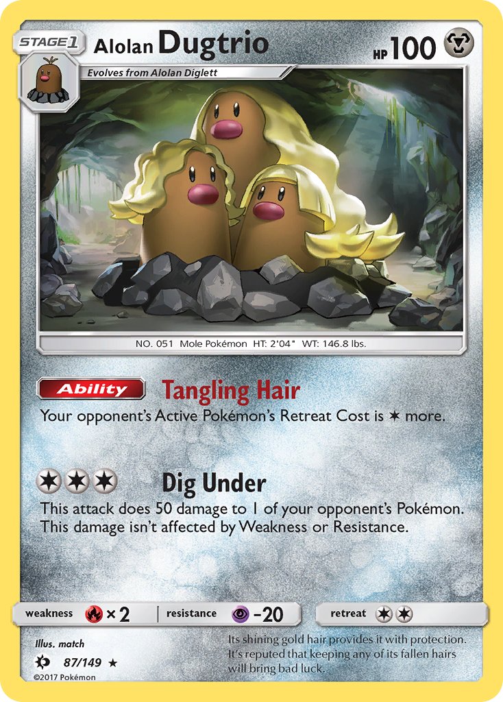 Alolan Dugtrio (87/149) (Cosmos Holo) (Blister Exclusive) [Sun & Moon: Base Set] | Exor Games Summserside