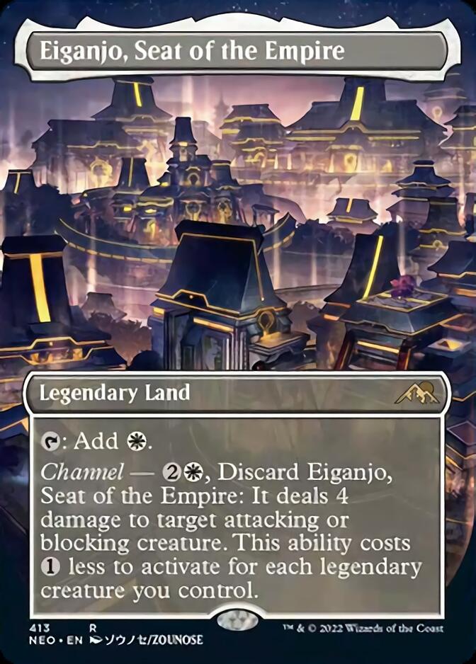 Eiganjo, Seat of the Empire (Borderless Alternate Art) [Kamigawa: Neon Dynasty] | Exor Games Summserside