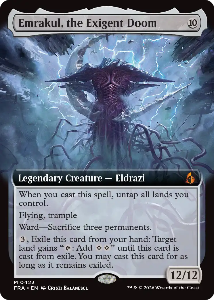Emrakul, the Exigent Doom (Extended Art) [Reality Fracture] | Exor Games Summserside