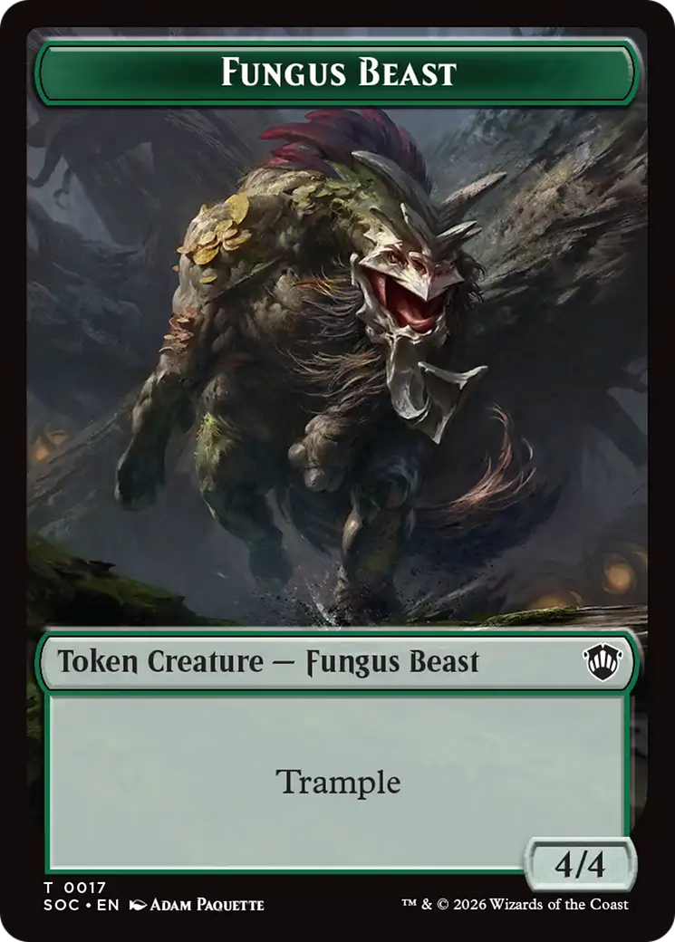 Goat // Fungus Beast Double-Sided Token [Secrets of Strixhaven Commander Tokens] | Exor Games Summserside