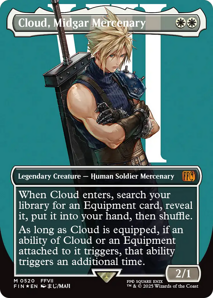 Cloud, Midgar Mercenary (Borderless) (Surge Foil) [FINAL FANTASY] | Exor Games Summserside