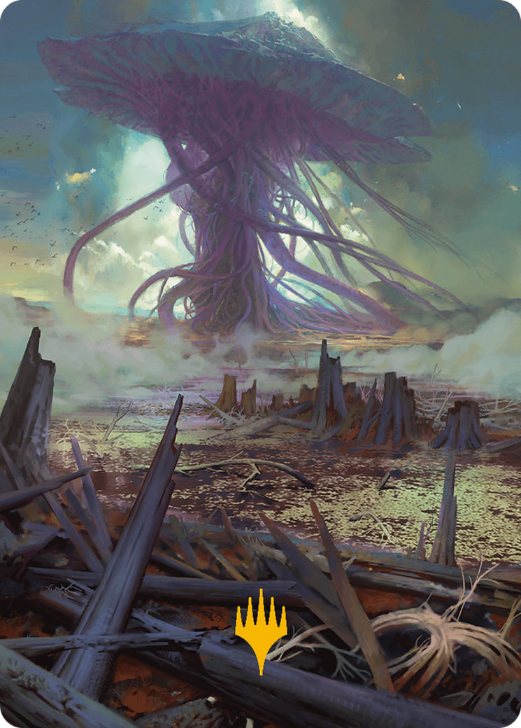 Swamp Art Card (Gold-Stamped Planeswalker Symbol) [Modern Horizons 3 Art Series] | Exor Games Summserside