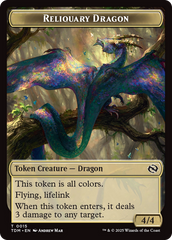 Reliquary Dragon // Dragon (0011) Double-Sided Token [Tarkir: Dragonstorm Tokens] | Exor Games Summserside
