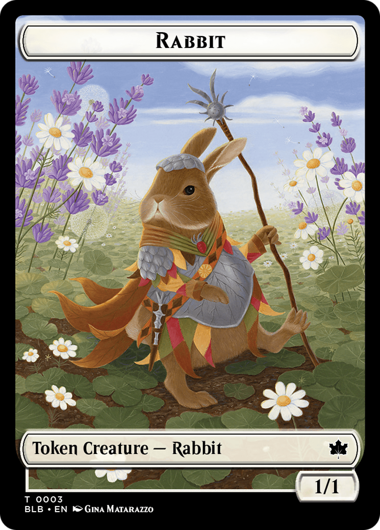 Rabbit // Poison Counter Double-Sided Token [Bloomburrow Commander Tokens] | Exor Games Summserside