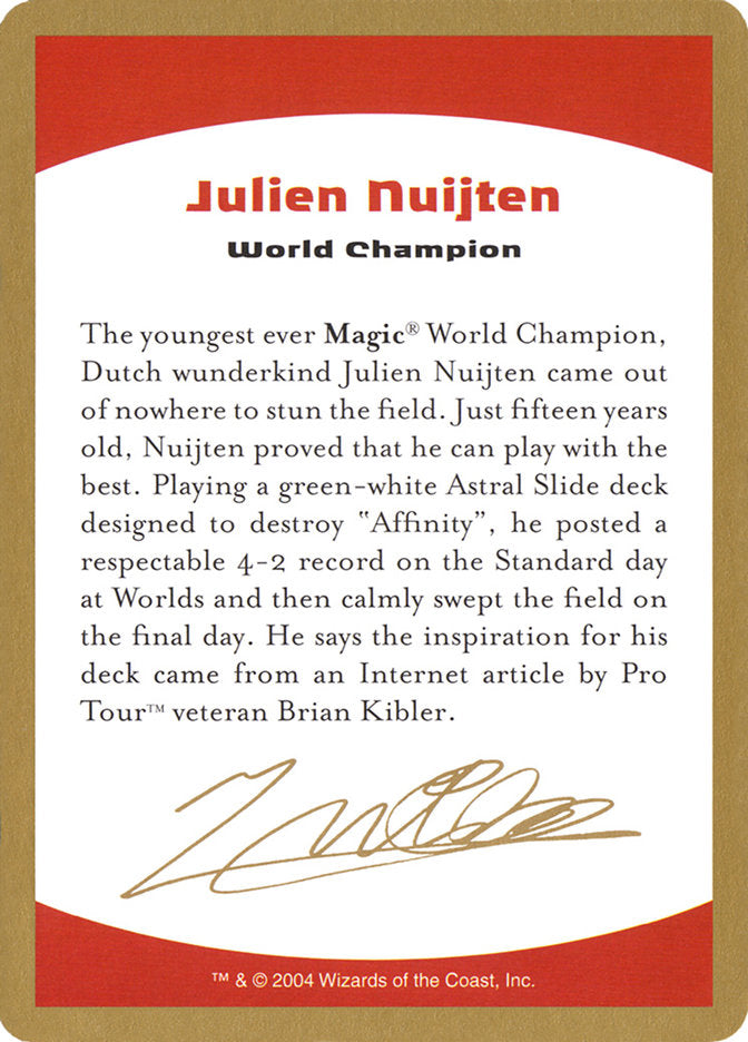 Julien Nuijten Bio [World Championship Decks 2004] | Exor Games Summserside