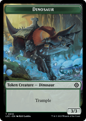 City's Blessing // Dinosaur Double-Sided Token [The Lost Caverns of Ixalan Commander Tokens] | Exor Games Summserside