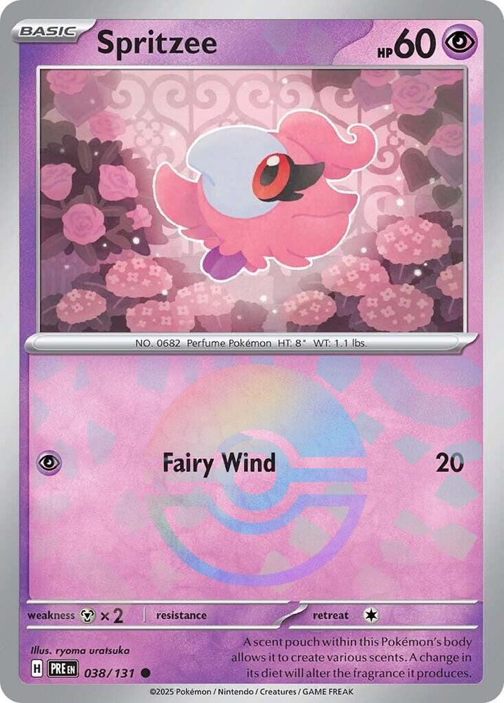 Spritzee (038/131) (Poke Ball Pattern) [Scarlet & Violet: Prismatic Evolutions] | Exor Games Summserside