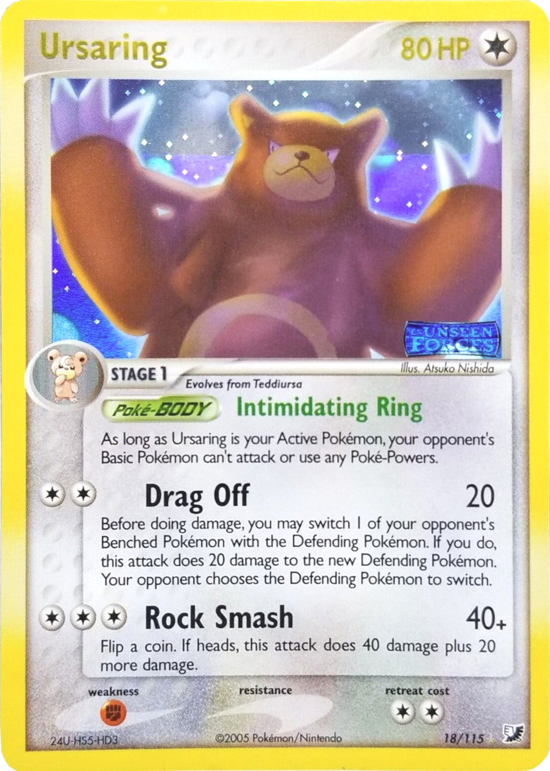 Ursaring (18/115) (Stamped) [EX: Unseen Forces] | Exor Games Summserside