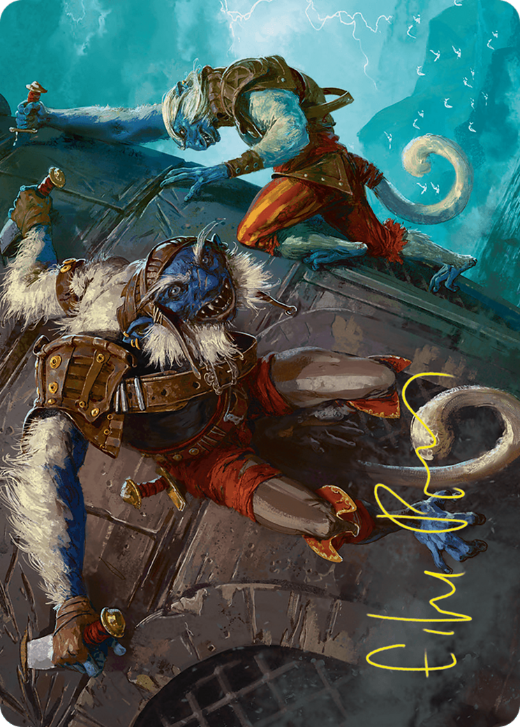 Goblin Boarders Art Card (11/54) (Gold-Stamped Signature) [Foundations Art Series] | Exor Games Summserside