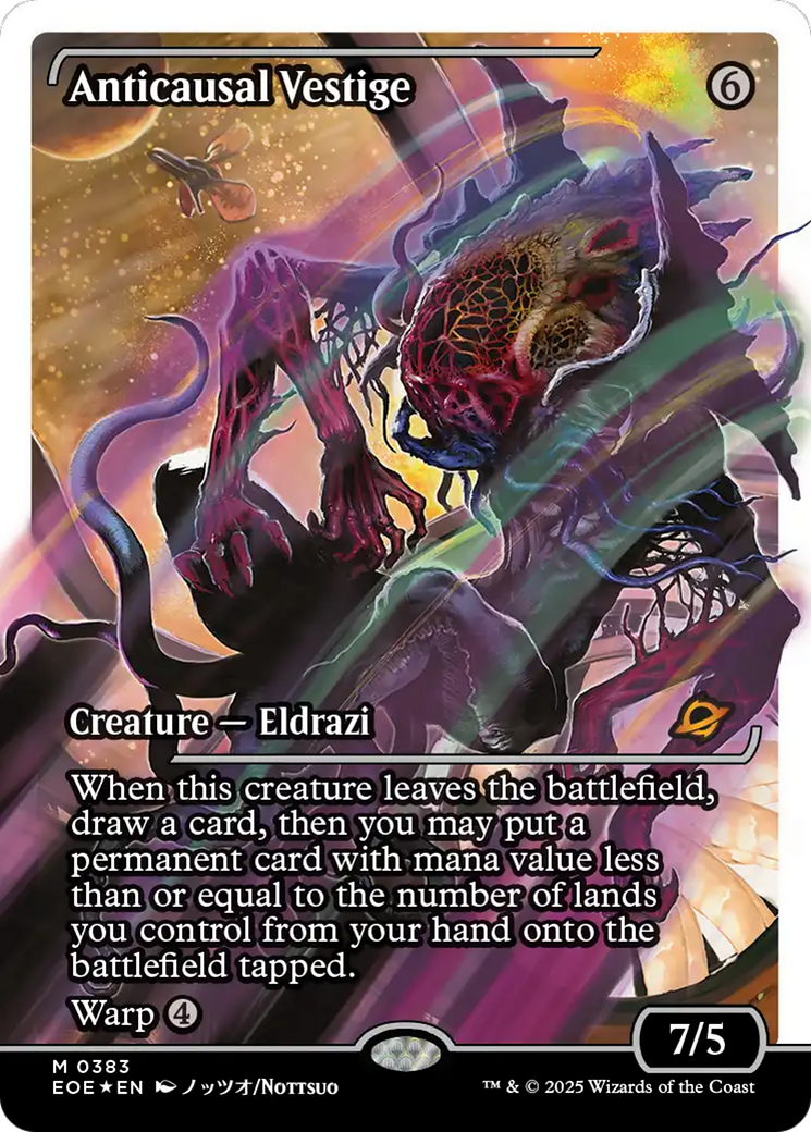 Anticausal Vestige (Showcase) (Fracture Foil) [Edge of Eternities] | Exor Games Summserside