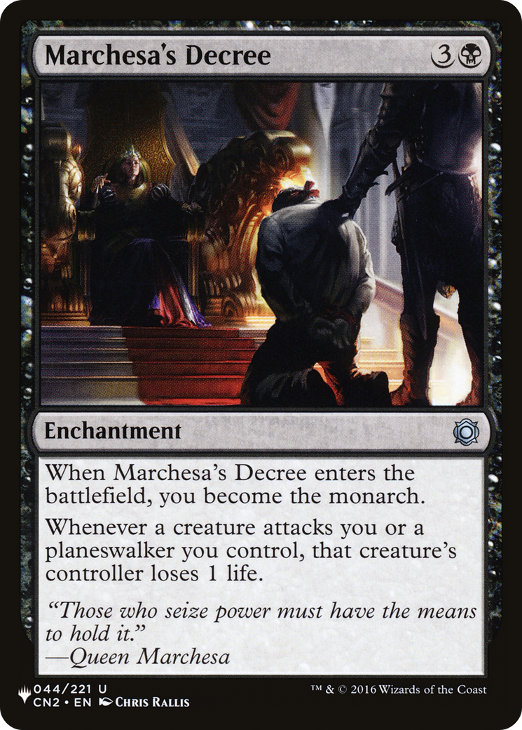 Marchesa's Decree [The List] | Exor Games Summserside