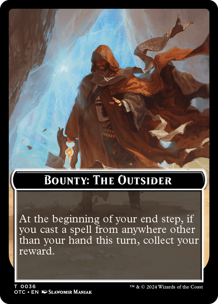 Bounty: The Outsider // Bounty Rules Double-Sided Token [Outlaws of Thunder Junction Commander Tokens] | Exor Games Summserside