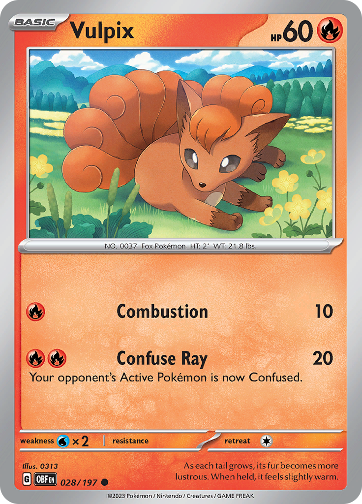 Vulpix (028/197) [Scarlet & Violet: Obsidian Flames] | Exor Games Summserside