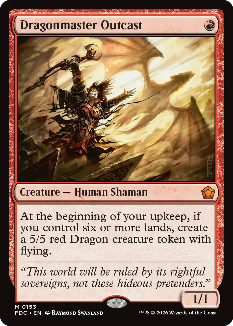 Dragonmaster Outcast [Foundations Commander] | Exor Games Summserside