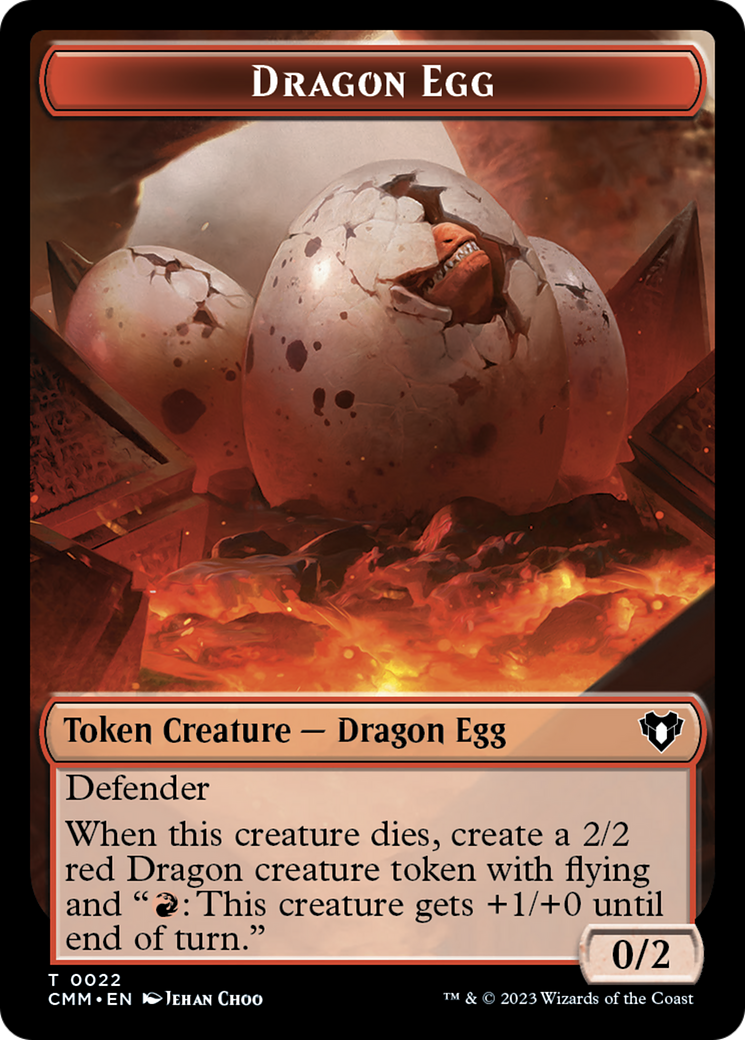 Dragon Egg Token [Commander Masters Tokens] | Exor Games Summserside