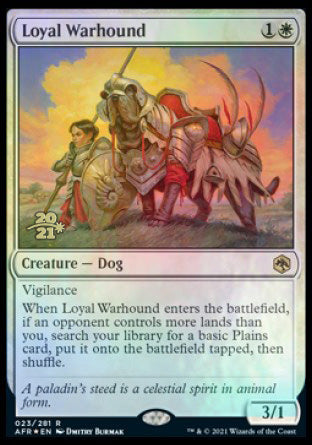 Loyal Warhound [Dungeons & Dragons: Adventures in the Forgotten Realms Prerelease Promos] | Exor Games Summserside