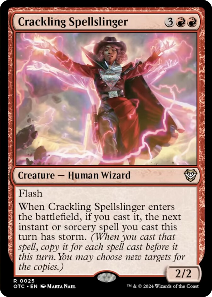 Crackling Spellslinger [Outlaws of Thunder Junction Commander] | Exor Games Summserside